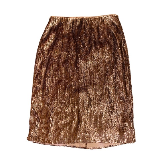 J. Crew Sequin Pencil Skirt in Rose Gold - Picture 4 of 10